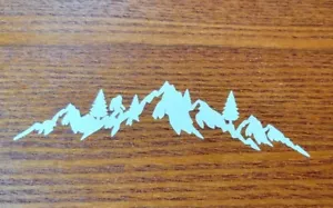MOUNTAIN RANGE LANDSCAPE Sasquatch SCENE Vinyl Decal -Sticker for Car Truck - Picture 1 of 4