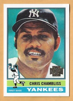 #72 CHRIS CHAMBLISS NEW YORK YANKEES #65 1976 CARD - TOPPS ARCHIVES NM-MT 2002 - Image 1 of 2