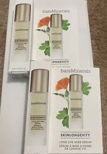 2 Stück Set BareMinerals Haut Langlebigkeit Langlebiges Kräuterserum 0,27oz 8ml NEU - Bild 1 von 3