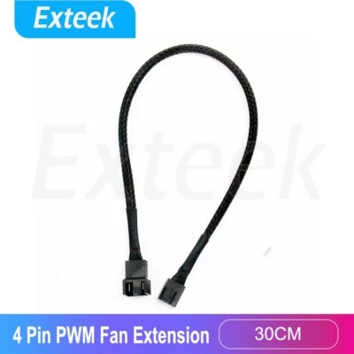  4 Pin Female to 4Pin Male PWM Connector Case Fan Extension Power Cable For PC - image 1 of 4