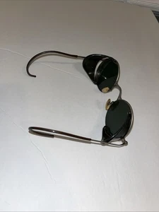VINTAGE FIBER-METAL PRODUCTS CO. SCHUTZBRILLE MIT GRÜNEN GLÄSERN STEAMPUNK WIE ABGEBILDET - Bild 1 von 7