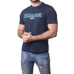 Maglietta Blauer Ernst T-Shirt Uomo 100% Cotone Blu - Imagen 1 de 4