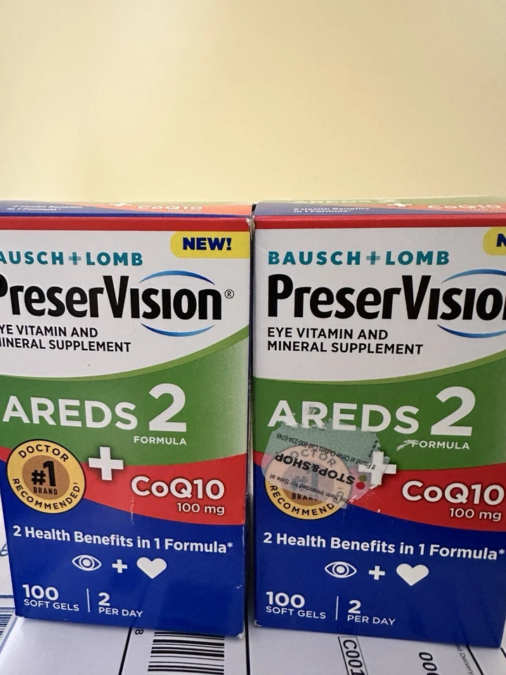 Bausch & Lomb PreserVision Areds 2 + Vitaminas CoQ10 100 Cápsulas Blandas Paquete de 2  Foto 1 de 1