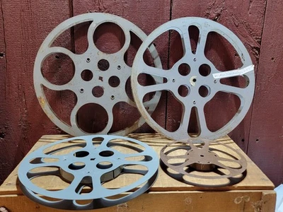 LOTE DE 4 CARRETES DE PELÍCULA METÁLICA VINTAGE 12" - 10 1/2" - 7" MARCAS DIVERSAS LOTE B Foto 1 de 3