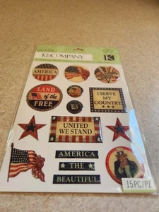 K & Company/Clearly Yours~Patriotic Sayings~Epoxy Stickers - Picture 1 of 1