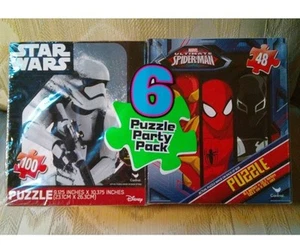 Disney Star Wars Marvel Avengers Ultimate Spiderman confezione da 6 puzzle cardinali - Foto 1 di 4