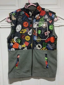 Youth Boys L (14/16) The North Face Glacier Trek Gray Fleece Full Zip Vest - Picture 1 of 8
