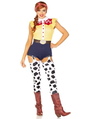 Brand New! Leg Avenue 3 Piece Giddy-up Cowgirl Halloween Costume Size Small - Image 1 of 4