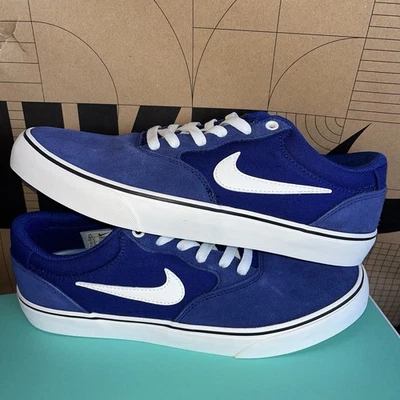 NUEVO Nike SB Chron 2 Gamuza Parte Superior Baja Para Hombres Talla 8.5 Juego de Skate Azul Real DM3493 401 Foto 1 de 4