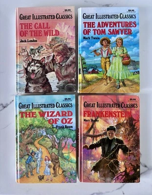 Great Illustrated Classics Hardcover Childrens Books 1989-93 Lot of 4 - Image 1 of 4