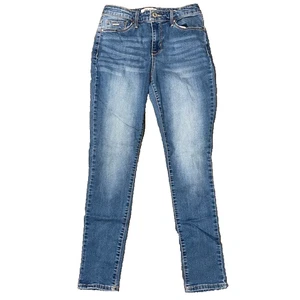 Pantalones de mezclilla ajustados de tiro alto Nine West Cigarette azul oscuro lavado para mujer talla (4) - Imagen 1 de 6