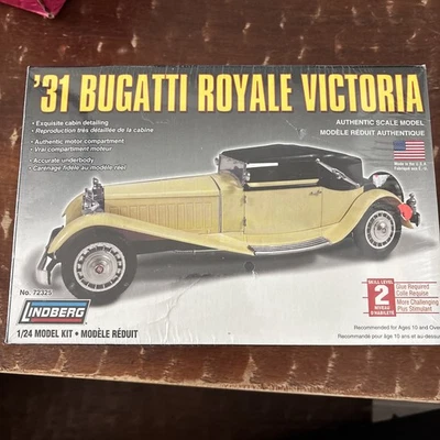 LINDBERG '31 Bugatti Royale Victoria 1/24 Model Car Kit Made in USA SEALED NEW - Image 1 of 2