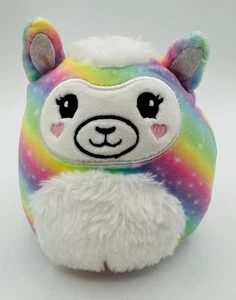 2020 Squishmallow Mystery Squad 5 Zoll Plüsch Bailey der Regenbogen Lama Fury Bauch - Bild 1 von 8