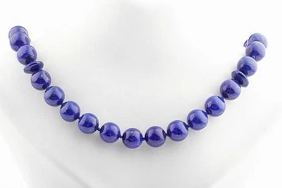 Lapislazuli Kette 585 14K Gelb Gold Verschluss  Länge 45cm Neu! * - Bild 1 von 4