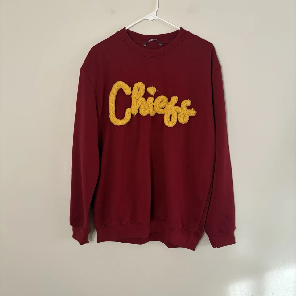 Sudadera para mujer mediana cuello redondo Kansas City Chiefs fútbol usado en excelente estado  Foto 1 de 4