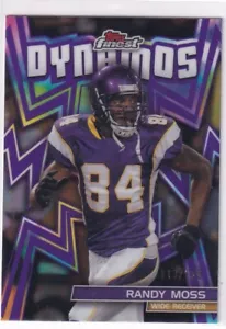 Topps Finest NFL 2024 No. DYN-24 Randy Moss Dynamos Purple 117/125 - Bild 1 von 2