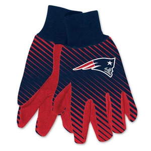 NEW Football New England Patriots Protective Utility Gripped Gloves Licensed - Picture 1 of 1
