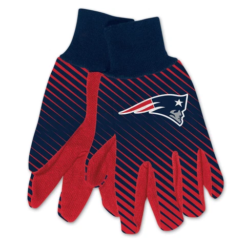 NEW Football New England Patriots Protective Utility Gripped Gloves Licensed Cover