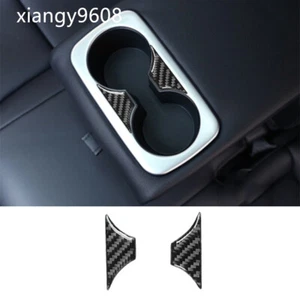2x Tazas de agua traseras interiores de fibra de carbono para Kia Stinger 2019-23 - Imagen 1 de 15