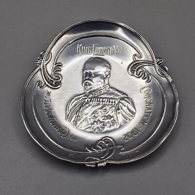 Antique Solid Silver King Edward Pin Dish by James Fenton 1901 — 第 1/4 张图片
