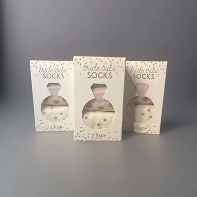 Juego de 3 calcetines Bride Tribe Crew 2 pares talla 9 - 11 Foto 1 de 3