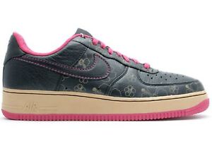 2007 Nike Air Force 1 Premium '07 'Black Floral Pink' - Sz 10 - 315180 001 - NIB