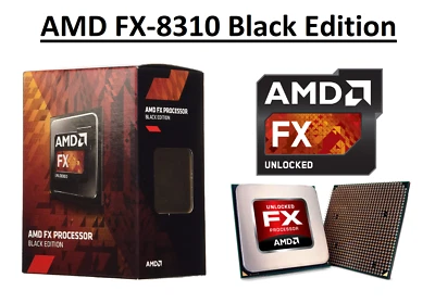 AMD FX-8310 Black Edition Processore Octa Core 3,4-4,3 GHz, Socket AM3+, CPU 95W - Immagine 1 di 4