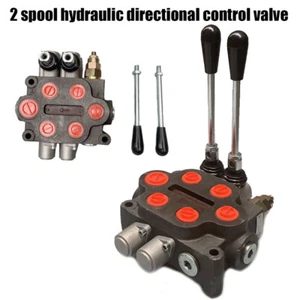 Cargador de válvula de control direccional hidráulico de 2 carretes 25 GPM tractor de doble acción - Imagen 1 de 11
