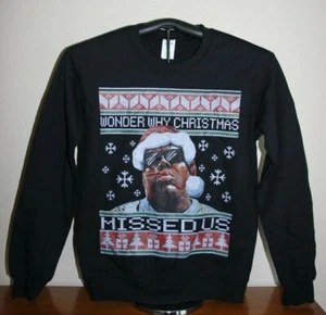 WONDER WHY CHRISTMAS MISSING US - Christmas Sweaterlike Sweatshirt, Small in Black - Bild 1 von 5