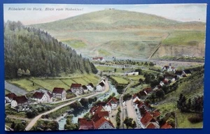 Postal antigua Rübeland resina vista desde la línea ferroviaria Hohekleef foto color correo de campo 1943 - Imagen 1 de 2