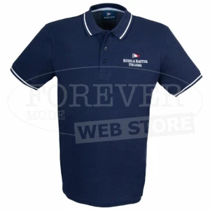 Polo Hombre Scuola Nautica Italiana En Piqué de Algodón Con Logo Bordado - - Imagen 1 de 6