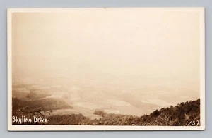 Postcard RPPC View of Valley from Skyline Drive Virginia DOPS Stamp Box - Picture 1 of 2