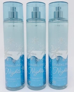 3 BATH & BODY WORKS SPARKLING NIGHTS FINE FRAGRANCE MIST SPRAY 8 OZ LARGE NEW - Picture 1 of 1