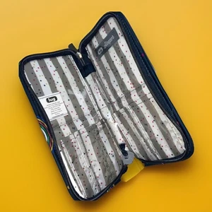 Lug Sleeper Cosmetic Case Pouch Zip Around Case Quilted Rainbow Blue Travel Bag - Picture 1 of 6