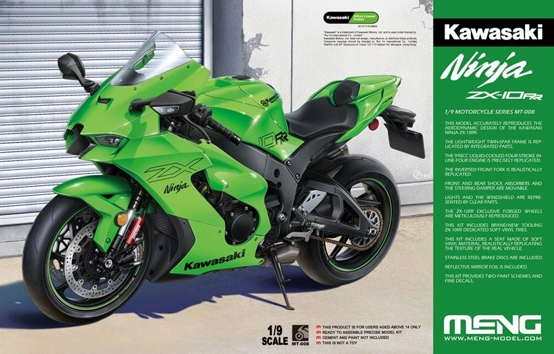 Meng-Model MT-008 - 1/9 Kawasaki Ninja ZX-10RR - Neu