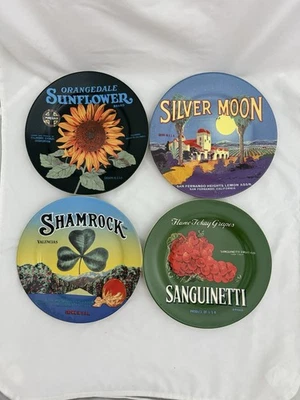 Oneida 复古标签沙拉甜点盘 4 件套水果盒标签 8 英寸 — 第 1/4 张图片