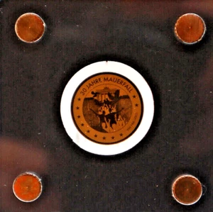 TSCHAD: 3000 Francs 2019: 30 JAHRE MAUERFALL, 999 Gold, 16 mm, 1/500 oz, St Be49 - Bild 1 von 2