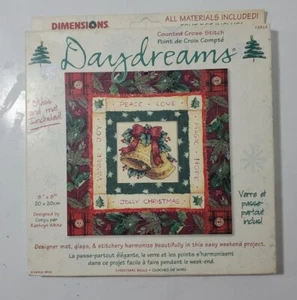 DIMENSIONS DAYDREAMS 8” X 8” CROSS STITCH KIT CHRISTMAS BELLS NIB SMOKE-FREE - Picture 1 of 2