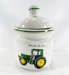 Bote de cerámica de cocina para tractor John Deere de colección de Gibson-reemplazo 9" con tapa - Imagen 1 de 12