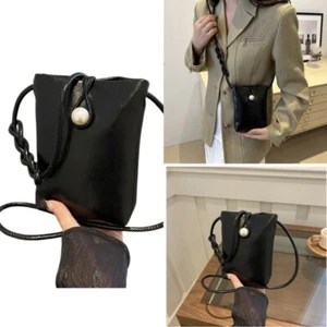 Contemporary PU Leather Crossbody Phone Bags Ergonomic Design Satchel Purse - Picture 1 of 12