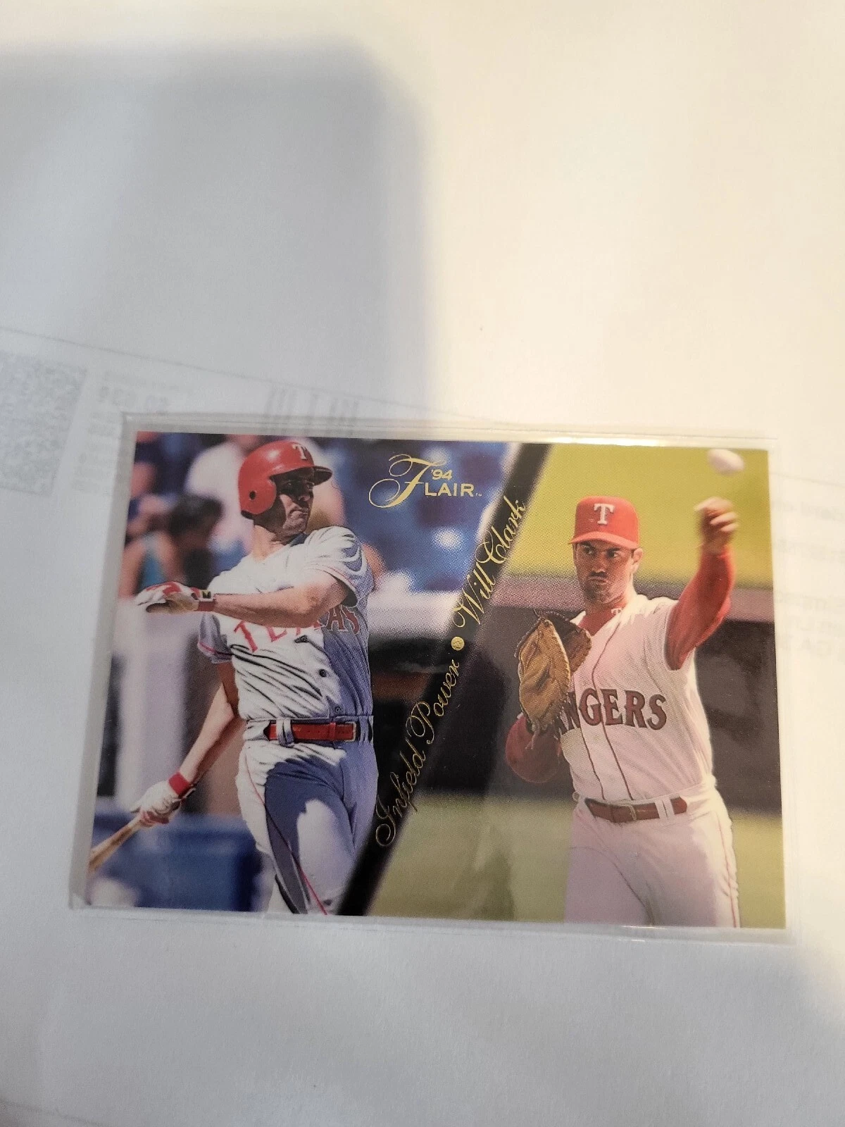 1994 Flair Infield Power #2 Will Clark. Texas Rangers (Giants Orioles)