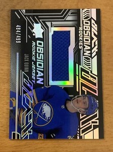 2021-22 UD SPX - Jack Quinn Black Obsidian Rookie Jerseys /499 - Buffalo Sabres
