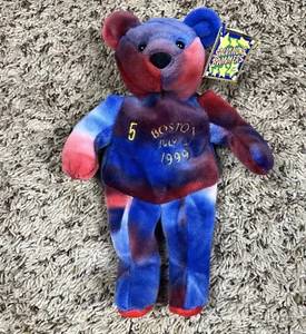 NEW Vintage 90s Nomar Garciaparra 1999 Beanie Baby Boston Red Sox MLB Teddy Bear - Imagen 1 de 11
