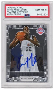 Khris Middleton Autographed 2012 Panini Prizm Rookie Card #285 (PSA - Auto 10) - Picture 1 of 2