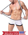 Mens Wrestling Singlet Underwear White Mesh Super Sexy & HOT S,M,L & XL