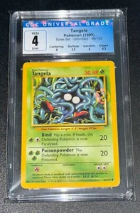 CGC 4 Additonal Ink Error Tangela - Base Set - 66/102 - Pokemon Card - Picture 1 of 2