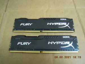 Kingston HyperX Fury 16GB (2x8GB)DDR4 2133MHz HX421C14FBK4/32 *Tested *av09 - Picture 1 of 3