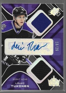 07/08 SPX Spectrum Auto Jersey Rookie Lauri Tukonen /25 215 Kings