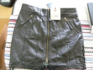 MINIFALDA DE MUJER HARLEY NEGRA CUERO WILS LATERAL 97068-15VW/1200 - Imagen 1 de 2