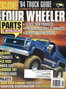 NOVEMBER 1993 FOUR WHEELER MAGAZINE TRUCKS JEEPS PARTS INSTALLATION SUSPENSION - Picture 1 of 1